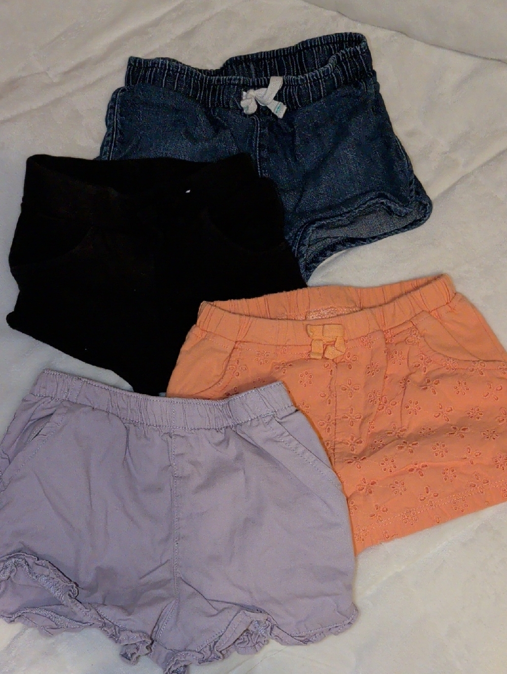 Set of 4 Colorful Toddler Shorts